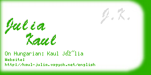 julia kaul business card